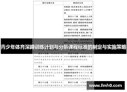 青少年体育深蹲训练计划与分龄课程标准的制定与实施策略